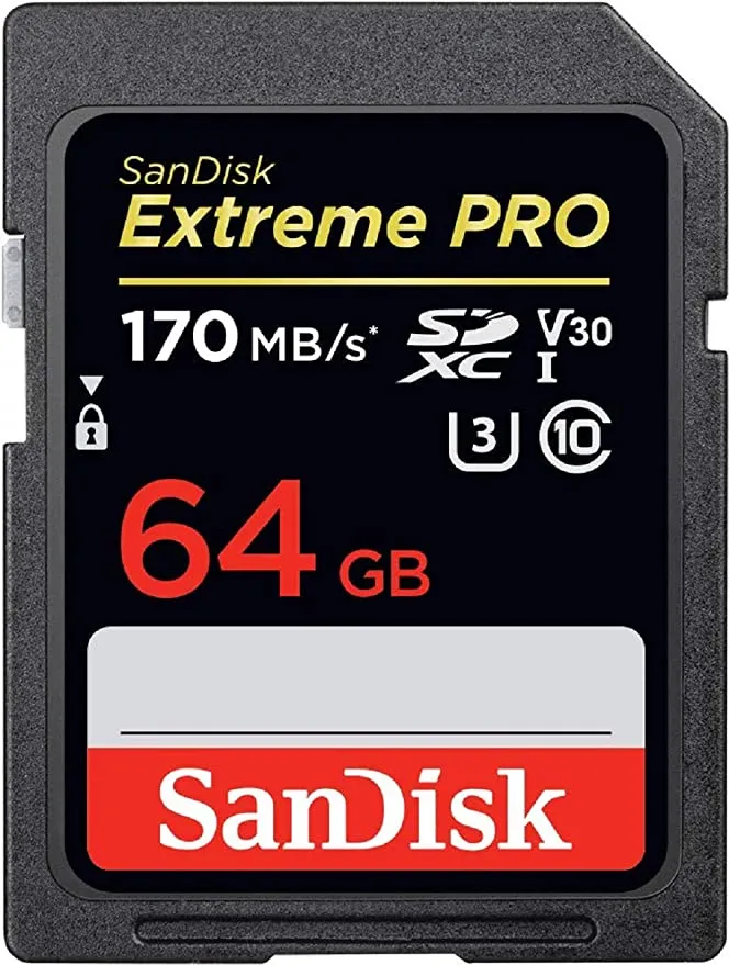 SanDisk 64GB Extreme Pro SD Card |170MB/s