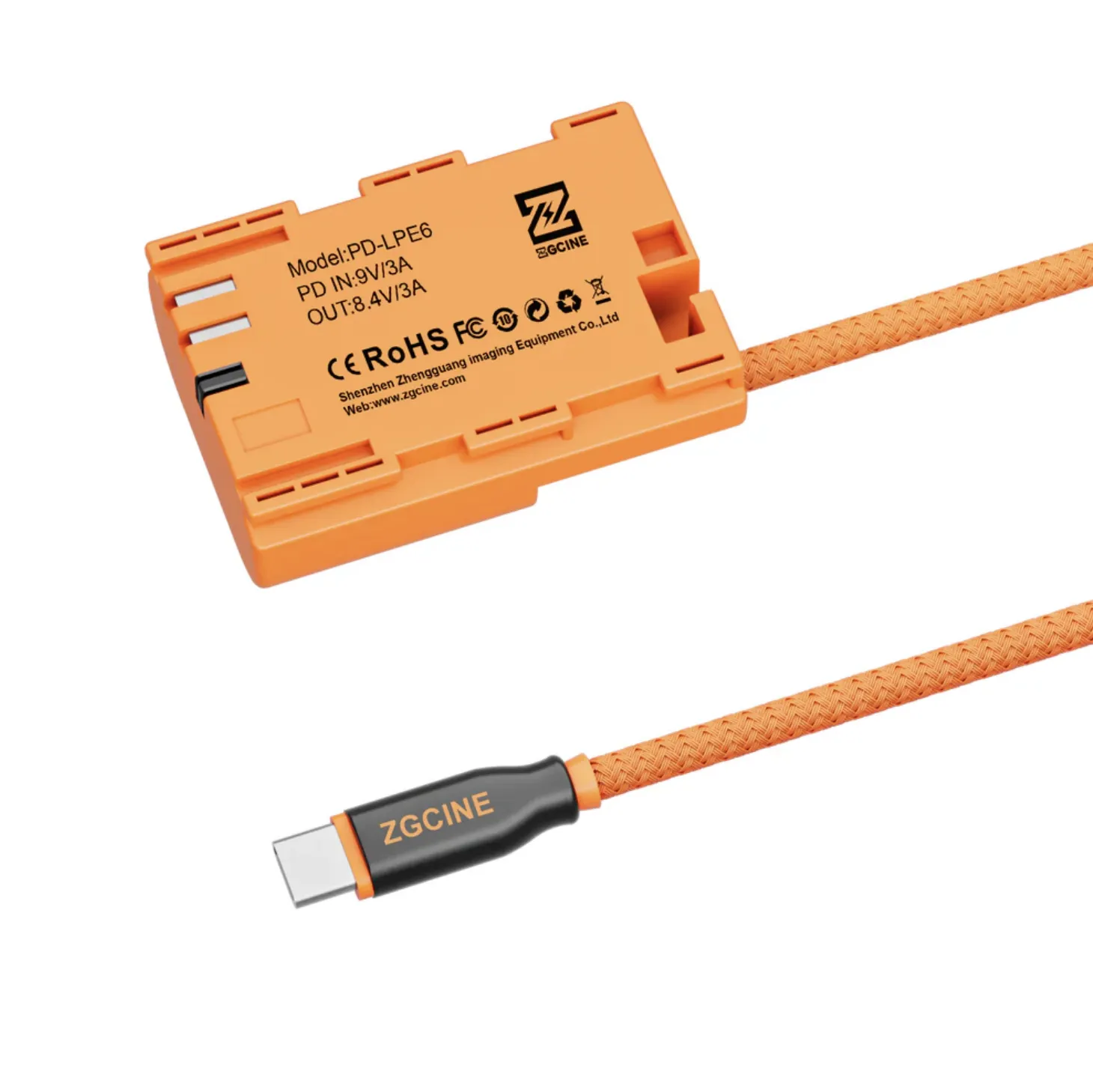 ZGCINE USB-C PD to LPE6 Dummy Battery